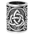 thumbnail image 1 of 81stgeneration Unisex 925 Sterling Silver Celtic Triple Knot Braid Beard Dreadlock Hair Bead Tube, 1 of 5