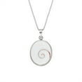 thumbnail image 1 of 81stgeneration Women's 925 Sterling Silver Oval Shiva Eye Shell Pendant Necklace, 18", 1 of 4