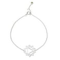 thumbnail image 1 of 81stgeneration Women's 925 Sterling Silver Solar Plexus Chakra Symbol Chain Bracelet, 6.5 + 1", 1 of 1