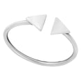 thumbnail image 1 of 81stgeneration Women's 925 Sterling Silver Thin Band Double Triangle Stackable Adjustable Ring, 1 of 4