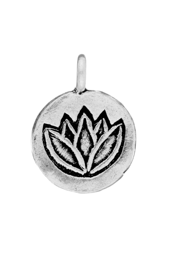 Women's 999 Fine Silver Karen Hill Tribe Sacred Small Flower Lotus Pendant