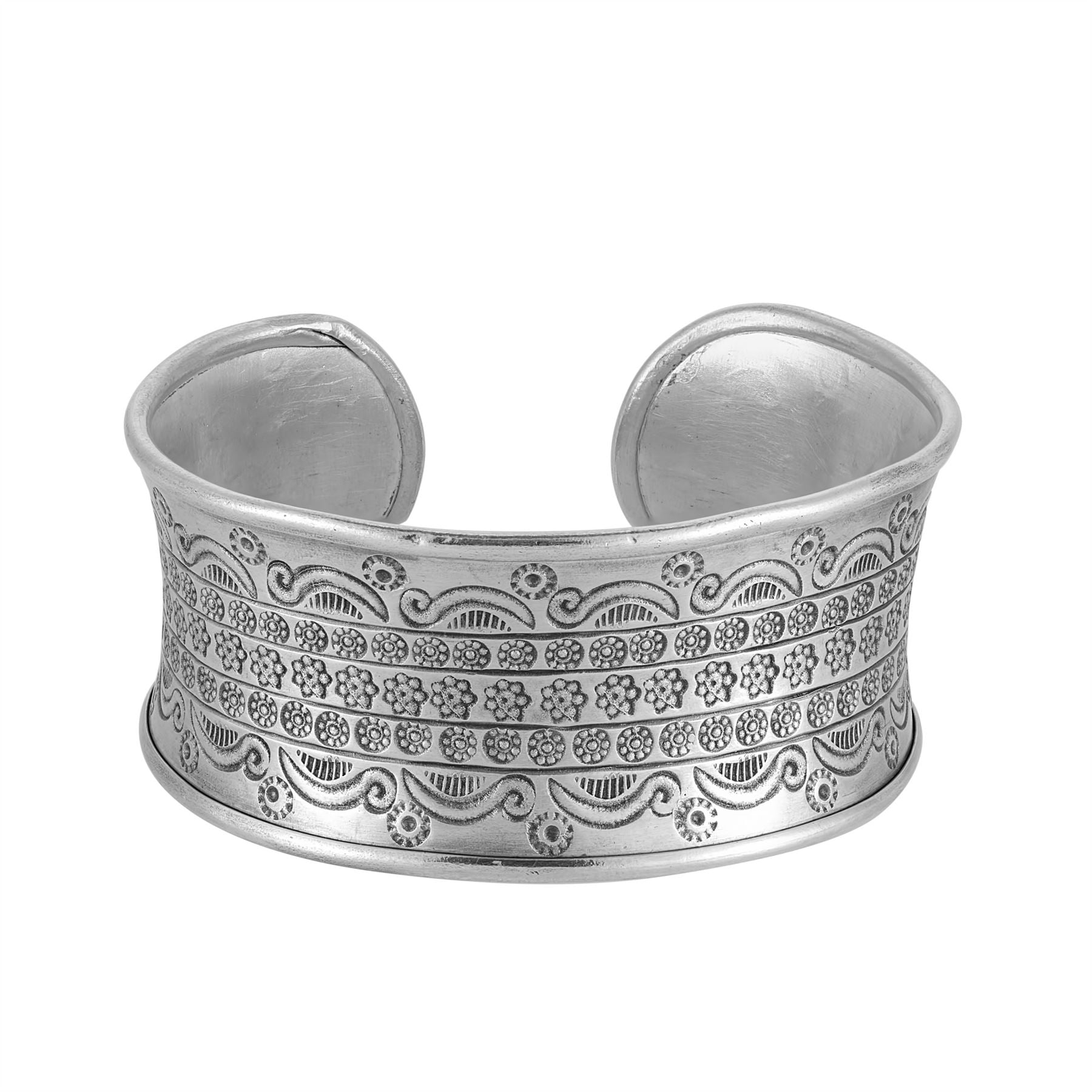 SILVER925 NATIVE DESIGN WIDE BANGLE/シルバー SILVER925
