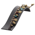 thumbnail image 1 of 81stgeneration Women's Brass Gold Tone Bell Dangle Spiral Multi Bead Ankle Anklet Bracelet, 28 cm, 1 of 3