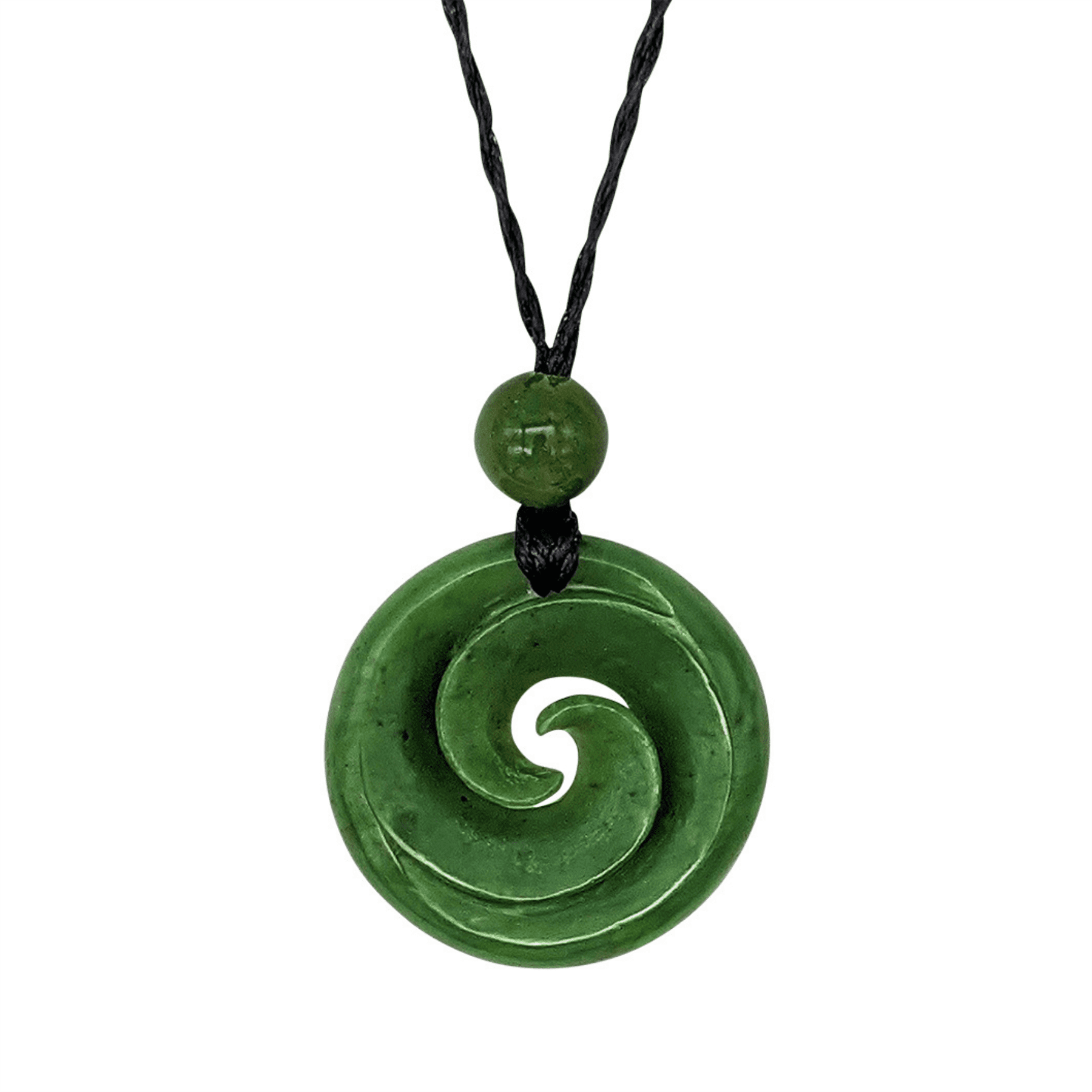81stgeneration Collana con Ciondolo a Forma di Piccola Lama Toki in Giada Nefrite | Collana da Surfista in Corda in Stile Maori per Uomo e Donna | Gioielli in Pietra Verde Naturale