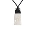 thumbnail image 1 of 81stgeneration Women's Men's Hand Carved Bone Engraved Maori Triple Koru Toki Pendant Necklace, 1 of 1