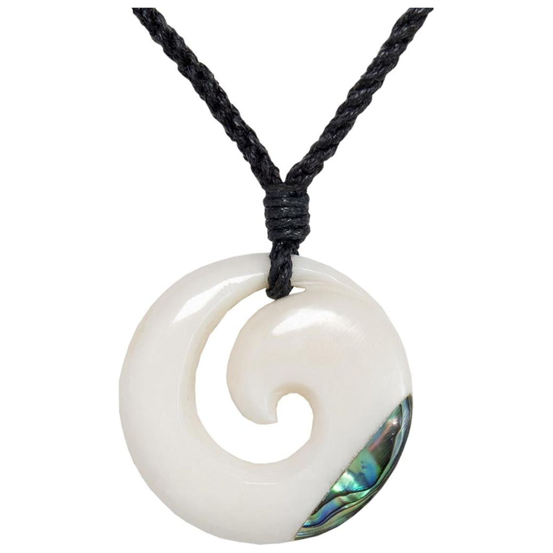 81stgeneration Women's Men's Hand Carved Bone Paua Abalone Tip