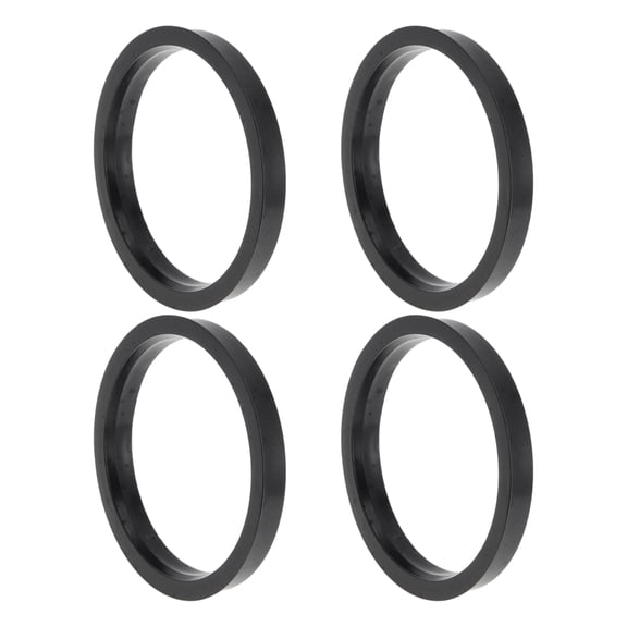 82.1mm to 71.1mm Car Wheel Hub Centric Rings Black Polycarbonate Wheels Center Shaft Shock Absorbing Hubrings 4 Pcs