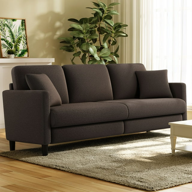 82.6" Velvet Sofa,3 Seater Upholstered Sofa with Extra Deep Seats,Soft