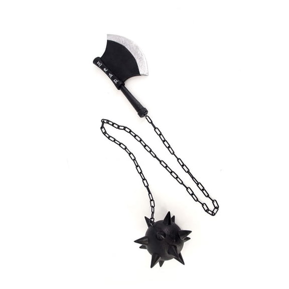 82.65" Demon Slayer Stone Hashira Gyomei Himejima Spiked Cosplay Flail Axe Chain | Anime Accessories
