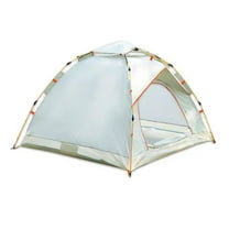 82.67 Inch Automatic Tent All Weather Outdoor Camping Canopy Sun Protection Waterproof With Mosquito Net Double Door Windproof Portable Instant Shelter White(White)