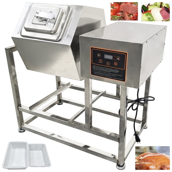 82.6Gal Meat Vegetable Tumbler Marinating Machine Hexagonal Stainless Steel Rotatable Commercial 110V