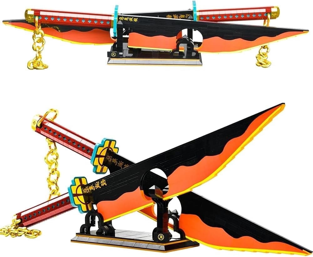 82.6in Demon Swords Building Set,Tengen Uzui Sword Building Block with Stand Model Kits Katana Toy,Creative Gifts for Swords Fan Adults 14+ (1478 PCS)