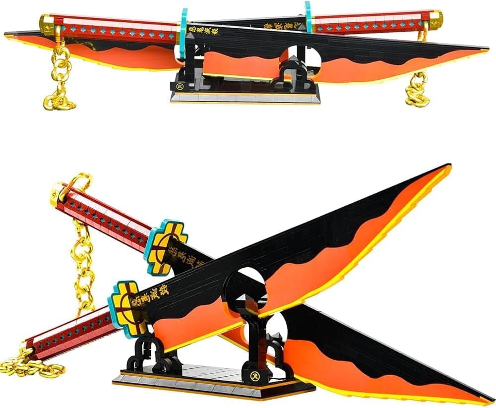 82.6in Demon Swords Building Set,Tengen Uzui Sword Building Block with Stand Model Kits Katana Toy,Creative Gifts for Swords Fan Adults 14+ (1478 PCS)