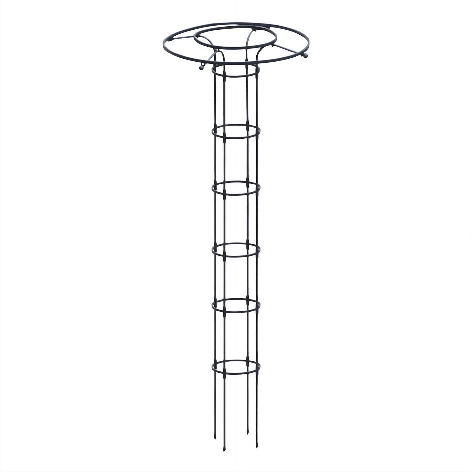 82.6inch Metal Garden Trellis, Rustproof Vertical Umbrella Trellis Wisteria Trellis, Tower Obelisk Garden Trellis, Outdoor Flower Support Stand Rack for Climbing Plants Flowers Vines Rose Moonflower