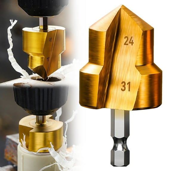 82 Degree Countersink Drill Bit Set,High Speed Steel Hex Shank for Wood, Metal, Plastic - Quick Change Shank,for Carpentry & Metalworking,E,24x31