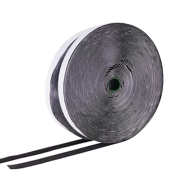 82 Feet 0.8 Inch Hook and Loop Tape Roll Self Adhesive Back Fastening Strips for Picture and Tools Hanging Pedal Board Fastening (Black)DIY