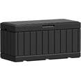 82 Gallon Resin Deck Box Large Outdoor Storage for Patio Furniture