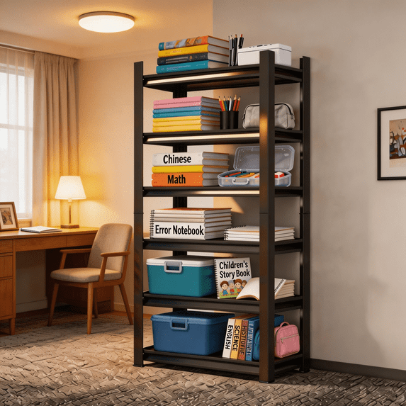 82"H 6 Tier Kitchen Rack Shelf,Organizer Heavy Duty Metal Shelving,Shelving Unit Bakers Rack With Storage Pantry Shelf,3600 Lbs Industrial Kitchen Storage Organization Free Standing 40"W×16"D