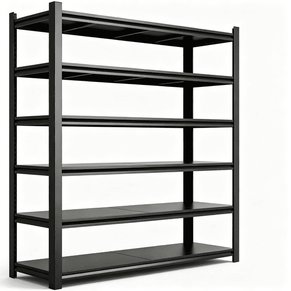82"H x 40"W x 16"D 6-Tier Garage Shelving Heavy Duty Metal Shelving 3600LBS Storage Shelves Adjustable Metal Shelves for Storage Industrial Garage Shelf for Warehouse Basement Black