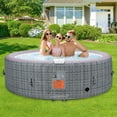 thumbnail image 1 of 82 Inch Inflatable Hot Tub, 4 to 6 Person Outdoor Hot Tub Spa Built-in Heater Pump, Portable Hot Tub w/130 Jets, Tub Cover, Filter Cartridges, 1000L Capacity, 1 of 10