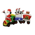 thumbnail image 1 of 82 Inflatable Lighted Santa Express Train Christmas Outdoor Decoration, 1 of 1