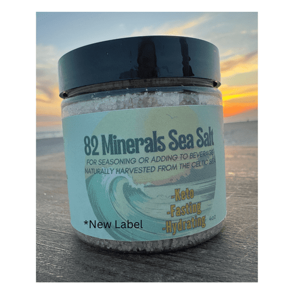 82 Minerals French Grey Sea Salt | Premium Hand-Harvested Sel Gris | 4 oz Coarse Mineral & Electrolyte Finishing Salt