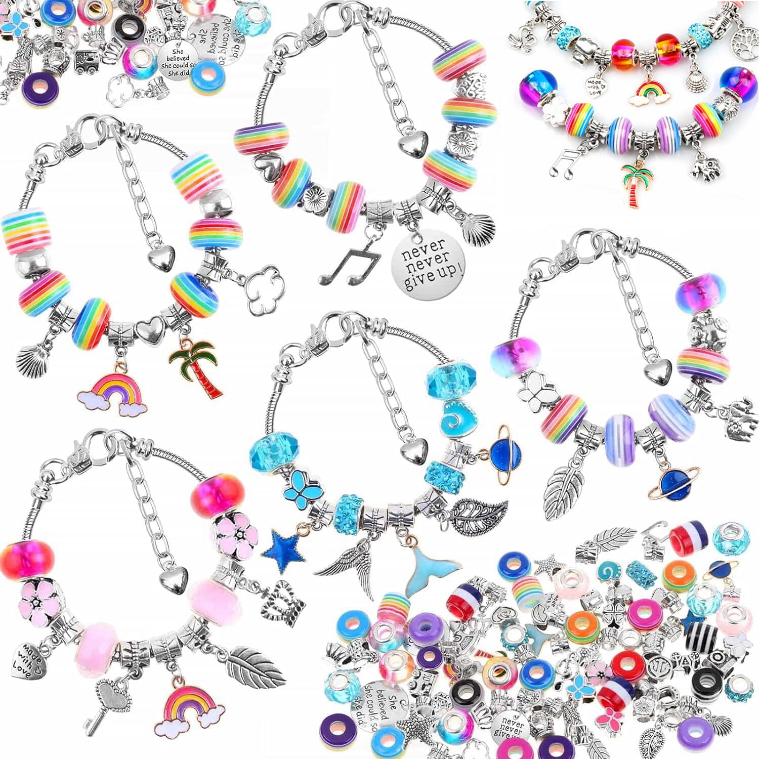  Pony Beads, 3,300 pcs 9mm Pony Beads Set in 23 Colors