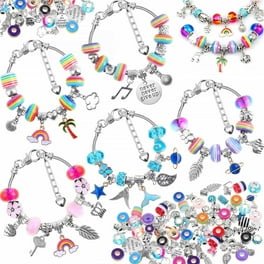 Charm Bracelet Making Kit, 112 Pcs DIY Jewelry Making Kit with  Bracelet,Pendant,Beads,Charms and Necklace String for Bracelets Craft &  Necklace Making, for Teen Girl Gifts Ages 8-12Y 
