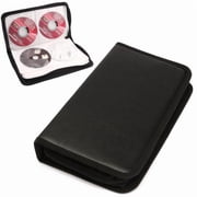 82 Pcs Capacity Heavy Duty CD DVD Blu-ray Media Case Storage Holder Organizer Wallet,Protable CD Organizer Wallet Black