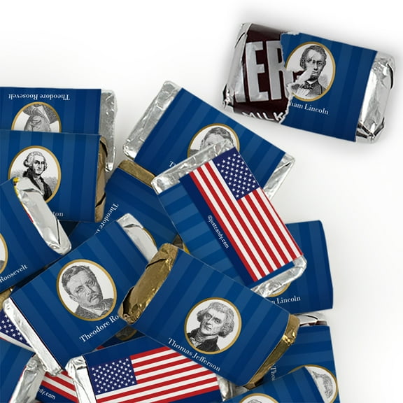 68 Pcs President's Day Candy Favors Hershey's Miniatures Chocolate By Just Candy