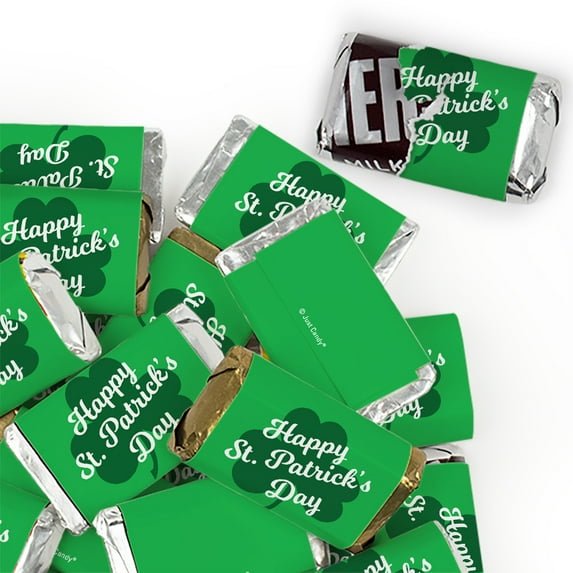 68 Pcs St. Patrick's Day Candy Favors Hershey's Miniatures Chocolate By Just Candy - Clover