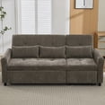 thumbnail image 1 of 82" Pull-Out Convertible Loveseat Sleeper Sofa Bed for Adults, 3-in-1 Chair and a Half with Dual USB Charging Ports, Modern Camper Couch for Small Spaces, Living Room, Apartment , Dark Grey, 1 of 9