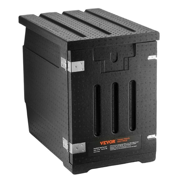 82 Qt Catering Food Pan Hot Box, Insulated Front-Load Carrier with Double Buckles, LLDPE Restaurant & Canteen Food Warmer