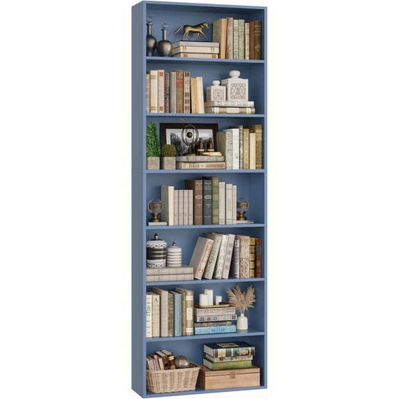 82" Tall Bookshelf, 7-Tier Open Shelves Bookcase, Freestanding Display Storage Shelves, Tall Bookcase Home Decor Furniture for Home Office, Living Room, Bedroom, | Bookcase, Tall Bookcase, Hom