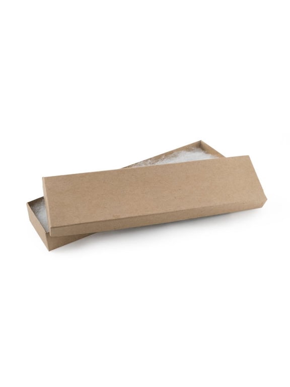 #82 Watch Size 8 x 2 x 7/8 inches - 20 pack Natural Kraft Jewelry Gift Favor Boxes