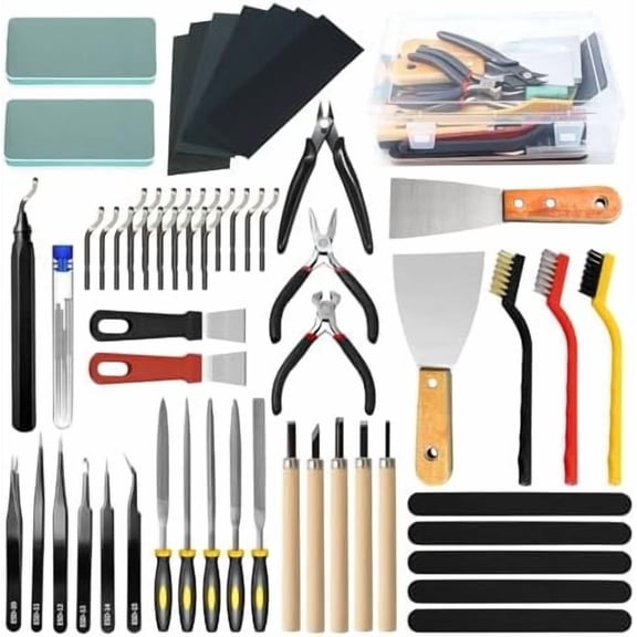 82 count Printer Tool Kit with Deburring Tool for FDM/SLA Printers
