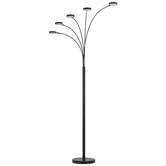 82 in. Five Light Led Arc Floor Lamp, Bronze