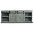thumbnail image 1 of 82 in. Rustic Provincial TV Stand, Antique Black, 1 of 1