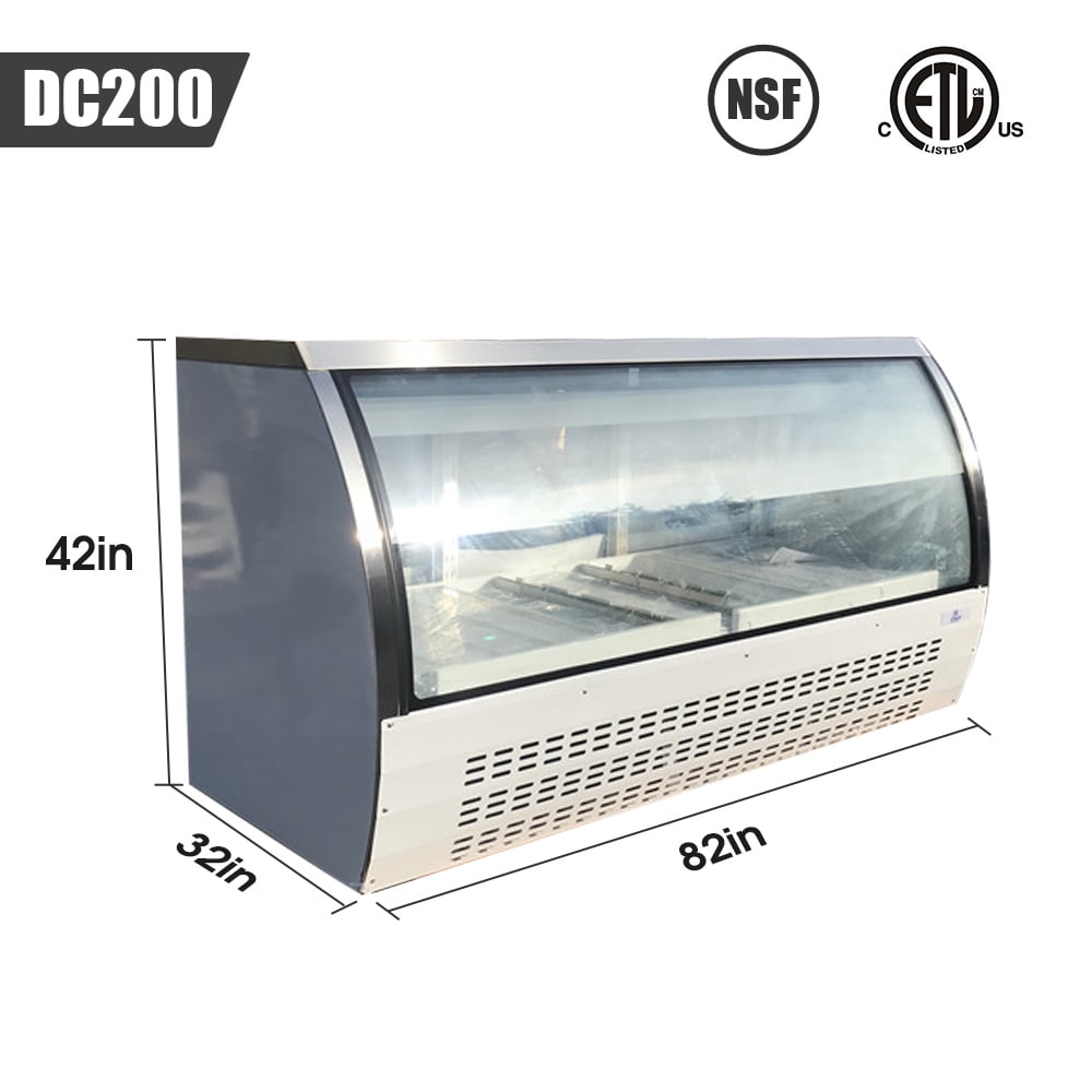 82 ins Deli Case Meat/Seafood Display Showcase Commercial Refrigerator