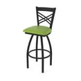 thumbnail image 1 of 820 Catalina 25" Swivel Counter Stool with Black Wrinkle Finish and Canter Kiwi Green Seat, 1 of 2