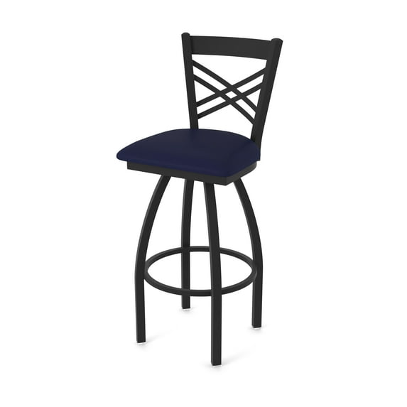 820 Catalina 25" Swivel Counter Stool with Black Wrinkle Finish and Canter Twilight Seat