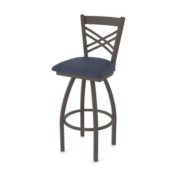 Holland Bar Stool Co. 820 Catalina Stainless Steel 25" Swivel Counter Stool with Graph Anchor Seat