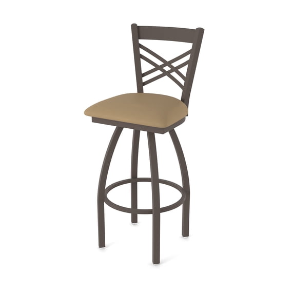 820 Catalina 30" Swivel Bar Stool with Bronze Finish and Canter Sand Seat