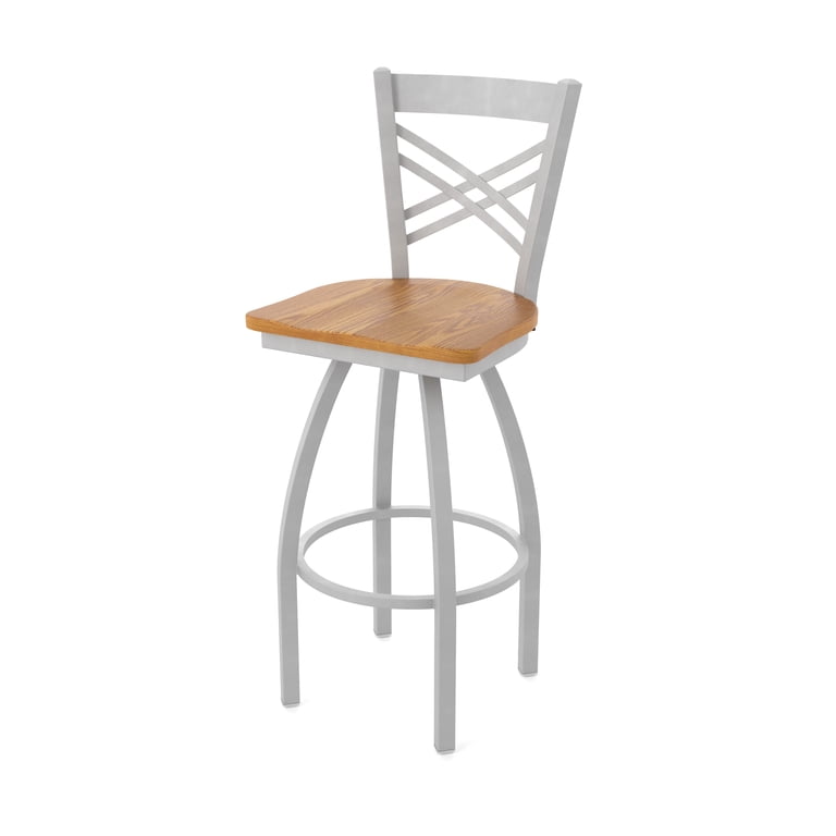 820 Catalina 36" Swivel Bar Stool with Anodized Nickel Finish and