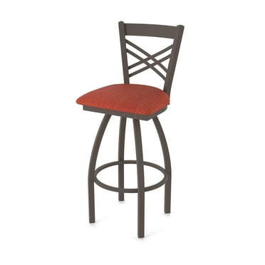 820 Catalina 36" Swivel Bar Stool with Bronze Finish and Graph Poppy Seat