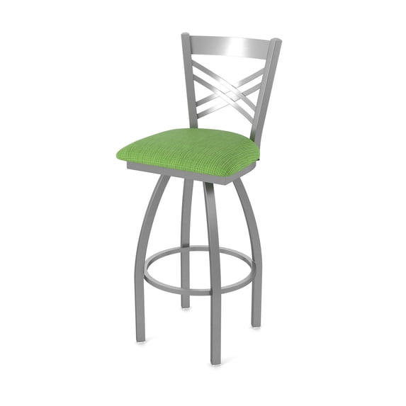 820 Catalina Stainless Steel 25" Swivel Counter Stool with Graph Parrot Seat