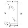 thumbnail image 1 of 82001923 Left Hand Front Lower Glass Fits Ford/New Holland 8160 8260 8360 8560, 1 of 6