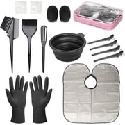 Livhil 16 Pieces Hair Dye Bowl and Brush Kit, Reusable Hair Dye Tools for Salon Home, DIY Hair Dye Kit with Gloves