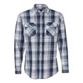 thumbnail image 1 of 8202 Men's Long Sleeve Plaid Shirt - Navy - XXX-Large, 1 of 2