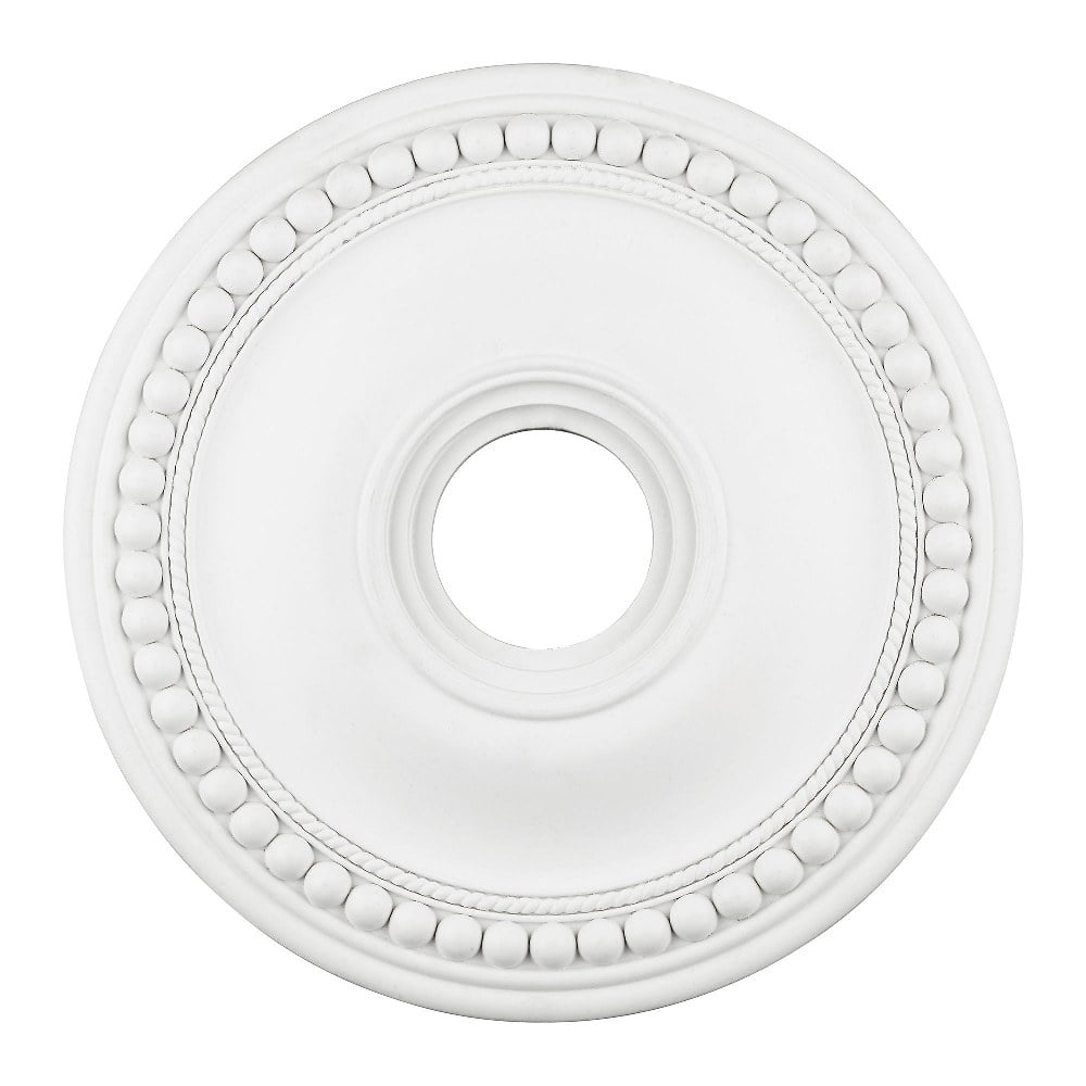 White Polyurethane Traditional Ceiling Medallion, 20 Inches